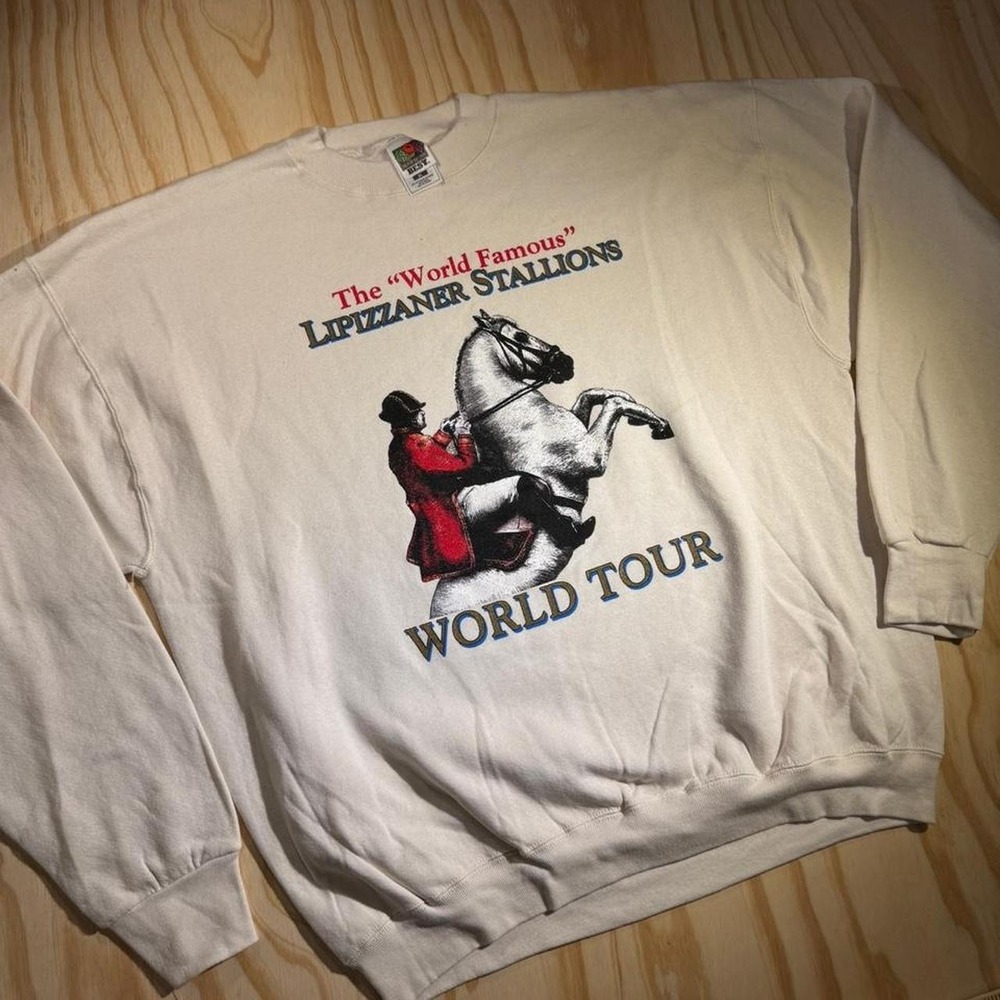 Vintage 90s Lipizzaner Stallions World Tour Crewneck